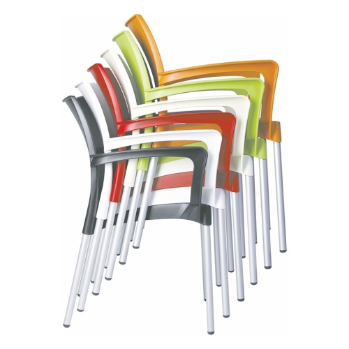 Compamia Dolce Resin Outdoor Arm Chair in Orange