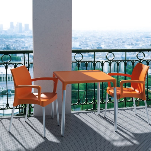 Compamia Dolce Resin Outdoor Arm Chair in Orange