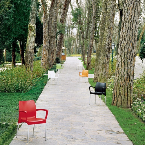 Compamia Dolce Resin Outdoor Arm Chair in White