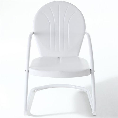 Pemberly Row Metal Chair in White