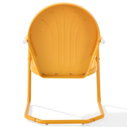 Crosley Griffith Metal Patio Chair in Tangerine