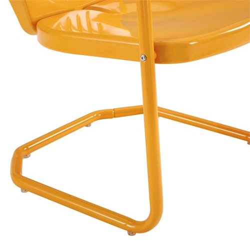 Crosley Griffith Metal Patio Chair in Tangerine