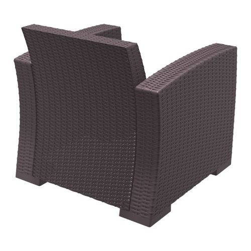 Compamia Monaco Outdoor Club Chair in Brown with Cushion