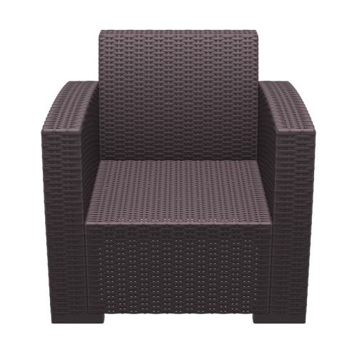 Compamia Monaco Outdoor Club Chair in Brown with Cushion
