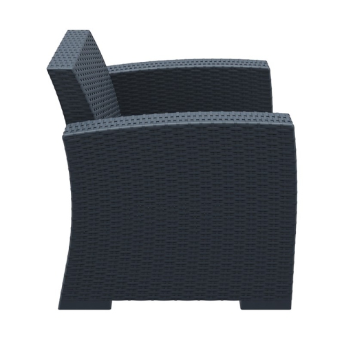 Compamia Monaco Outdoor Club Chair in Dark Gray with Cushion