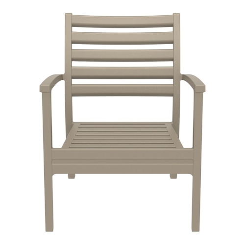 Compamia Artemis XL Club Chair in Taupe with Acrylic Fabric Natural Cushions