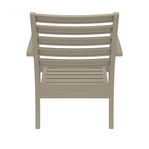 Compamia Artemis XL Club Chair in Taupe with Acrylic Fabric Natural Cushions