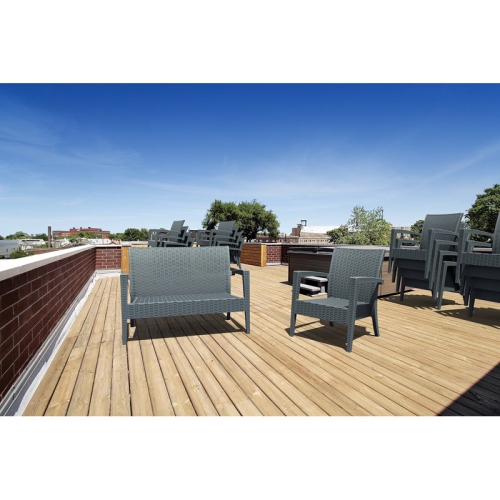 Compamia Miami Outdoor Club Chair in Dark Gray