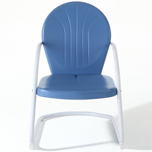Pemberly Row Metal Chair in Sky Blue