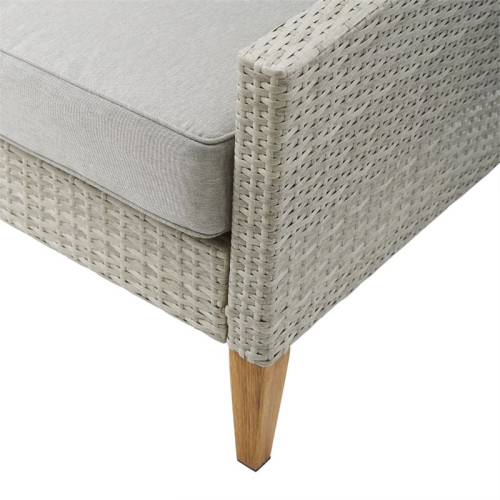 Crosley Capella Outdoor Wicker 2 Piece Chair Set in Gray