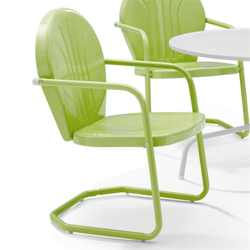 CROSLEY FURNITURE  Griffith Metal Patio Chair In Key In Lime