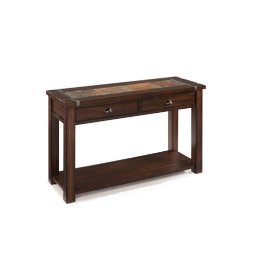 Beaumont Lane Modern Hardwood Console Table in Cherry and slate