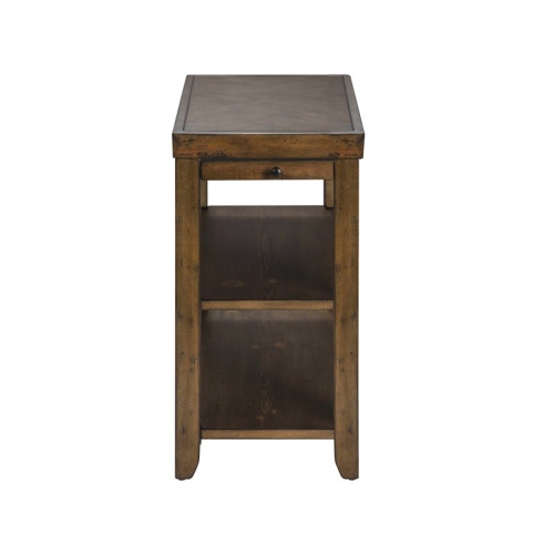 PEMBERLY ROW  Transitional Wood Chair Side Table In In Brown