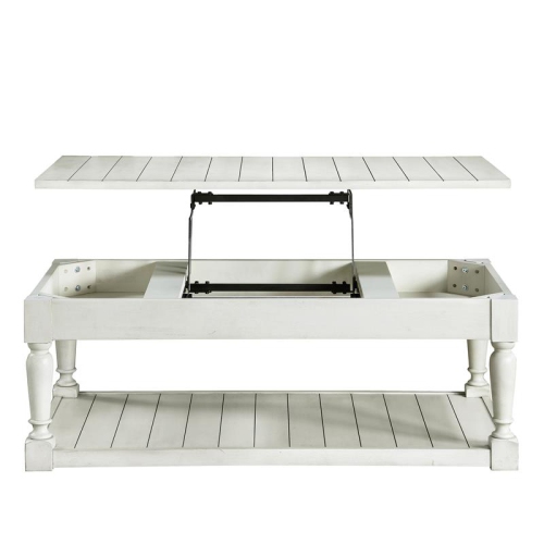 STEVE SILVER COMPANY  Steve Silver Hemingway Alabaster Lift Top Coffee Table In White