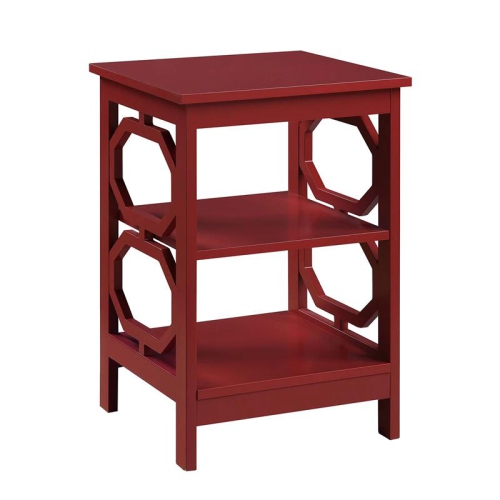 CONVENIENCE CONCEPTS  Omega End Table In Cranberry Wood Finish In Red
