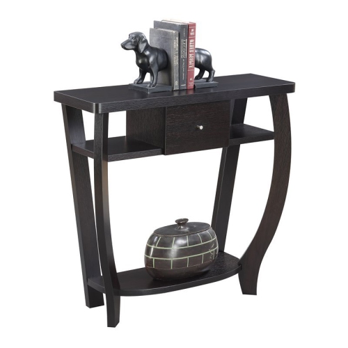 Convenience Concepts Newport Dorchester Console Table in Espresso Wood Finish