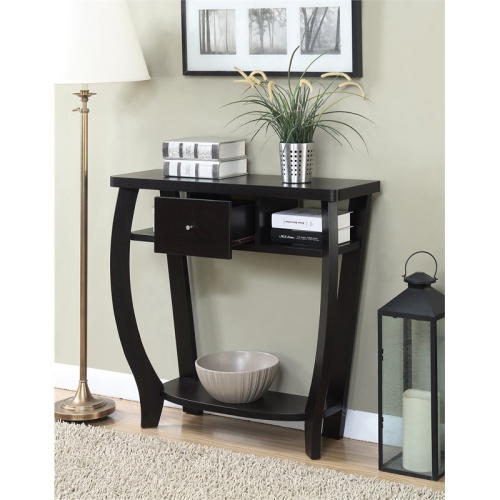 Convenience Concepts Newport Dorchester Console Table in Espresso Wood Finish