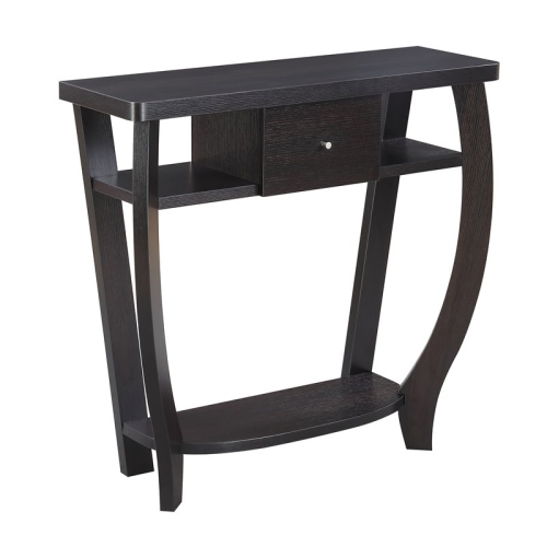 Convenience Concepts Newport Dorchester Console Table in Espresso Wood Finish