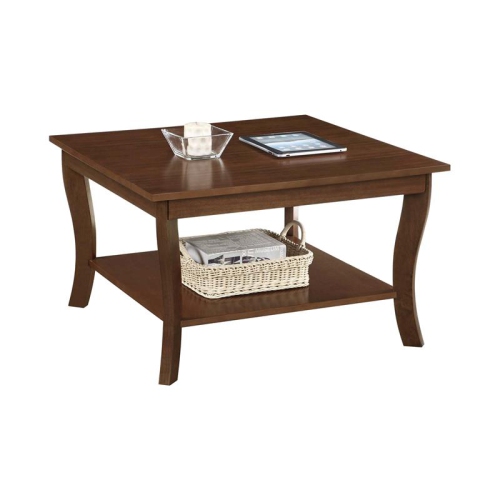 Pemberly Row Square Coffee Table in Espresso Wood