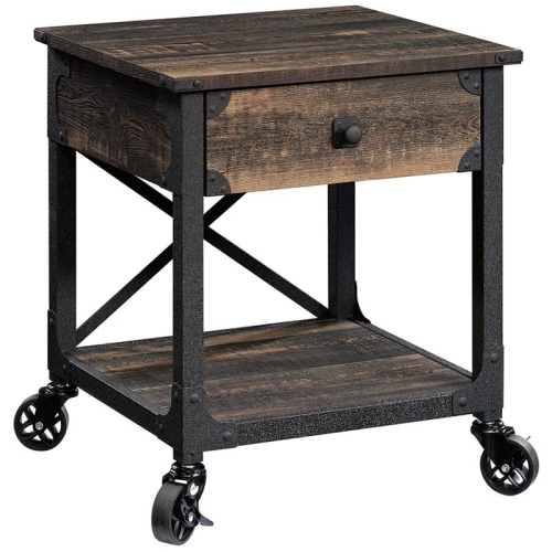 PEMBERLY ROW  Engineered Wood And Metal End Table In Carbon Oak/black