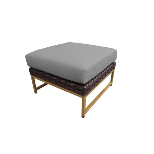 TK CLASSICS  Amalfi Ottoman In Gold And Gray