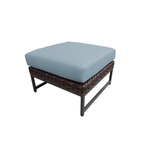 TK CLASSICS  Amalfi Ottoman In Brown And Spa