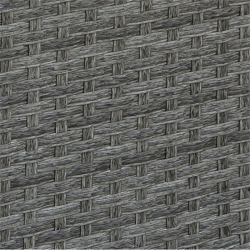 Furniture of America Vorelli Aluminum and Rattan Patio Loveseat in Gray