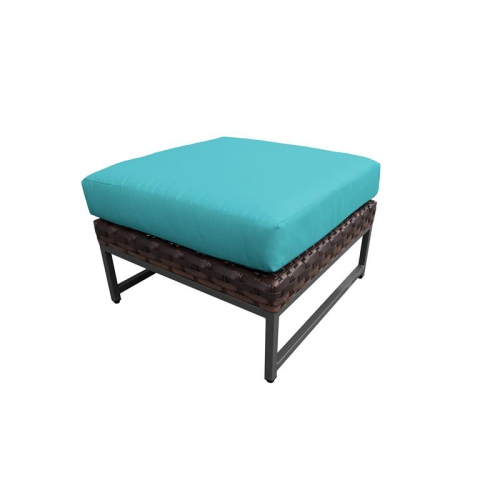 TK CLASSICS  Amalfi Ottoman In Brown And Aruba