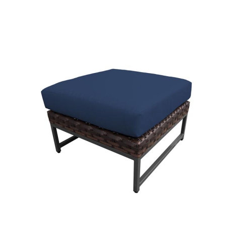 TK CLASSICS  Amalfi Ottoman In Brown And Navy