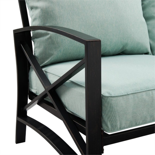 Crosley Kaplan 2 Piece Outdoor Sofa Set in Mist