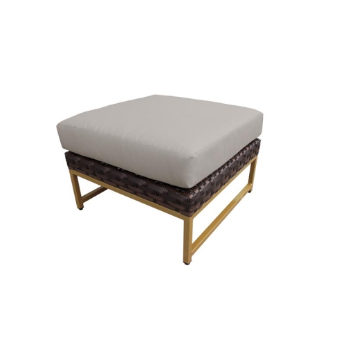 TK CLASSICS  Amalfi Ottoman In Gold And Beige