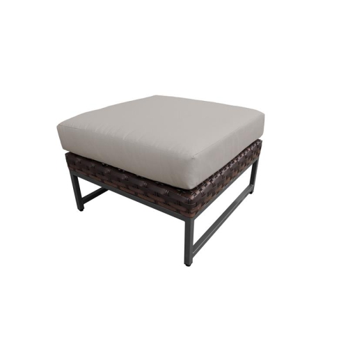 TK CLASSICS  Amalfi Ottoman In Brown And Beige