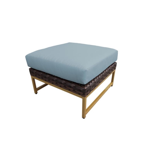 TK CLASSICS  Amalfi Ottoman In Gold And Spa