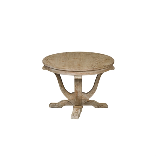Pemberly Row Traditional Wood Oval Cocktail Table in Espresso