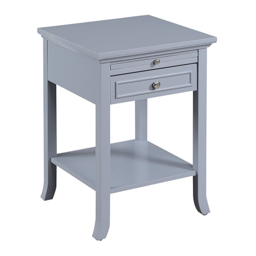 Pemberly Row End Table in Gray Wood Finish