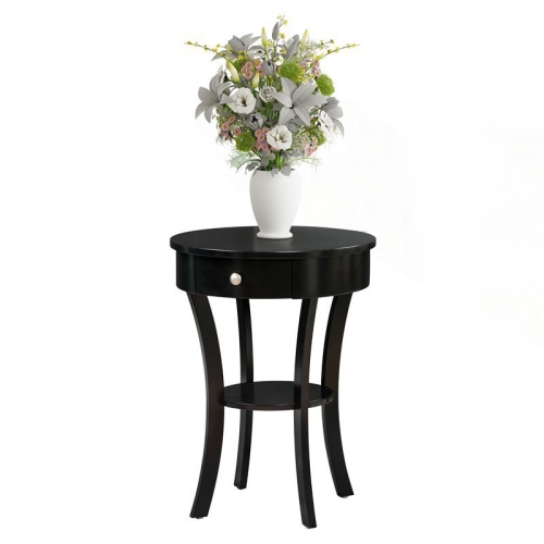 CONVENIENCE CONCEPTS  Classic Accents Schaffer End Table In Wood Finish In Black