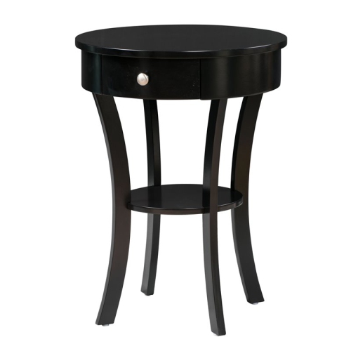 Convenience Concepts Classic Accents Schaffer End Table in Black Wood Finish