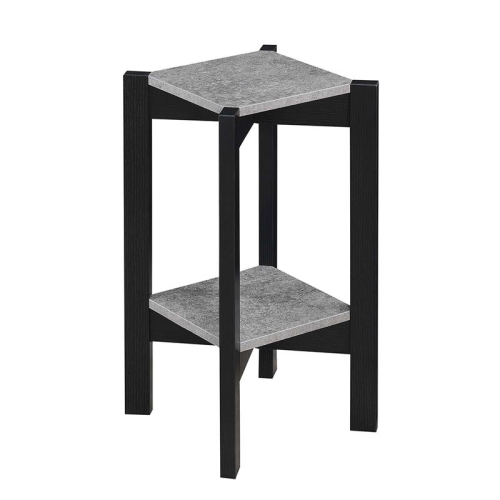 Convenience Concepts Planters & Potts Medium Square Plant Stand in Gray Wood