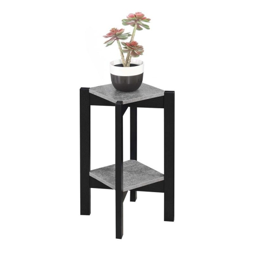 Convenience Concepts Planters & Potts Medium Square Plant Stand in Gray Wood
