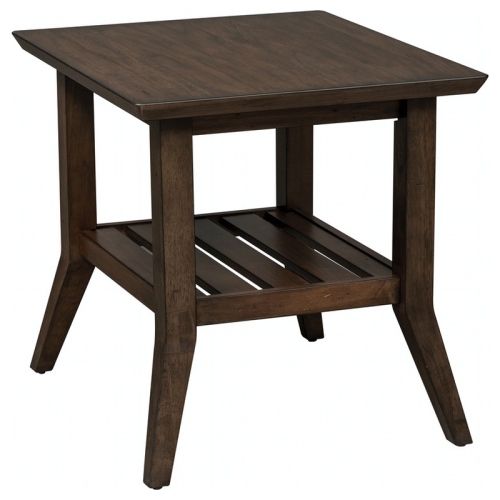 Ventura Blvd Dark Brown Rectangular End Table