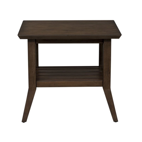 Ventura Blvd Dark Brown Rectangular End Table