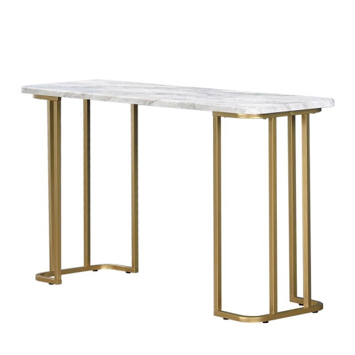 FURNITURE OF AMERICA  Clotten Contemporary Metal Console Table In White