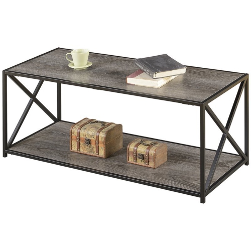 Convenience Concepts Tucson Coffee Table in Weathered Gray Wood Finish