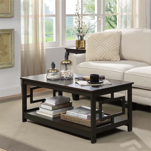Convenience Concepts Town Square Coffee Table in Espresso Wood Finish