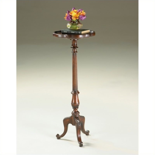 BEAUMONT LANE  Pedestal Plant Stand In Cherry