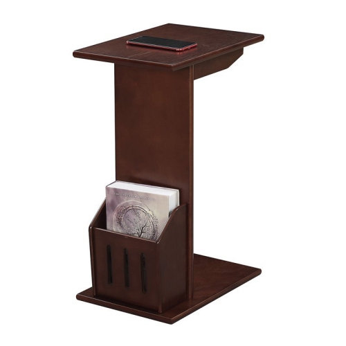 Convenience Concepts Designs2Go Abby Magazine C End Table in Espresso Wood