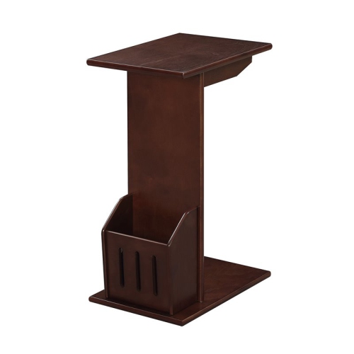 Convenience Concepts Designs2Go Abby Magazine C End Table in Espresso Wood