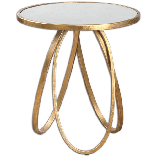 BOWERY HILL  Contemporary Metal Accent Table In Gold