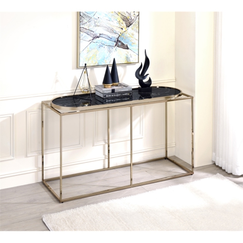 FURNITURE OF AMERICA  Abair Contemporary Metal Console Table In In Black