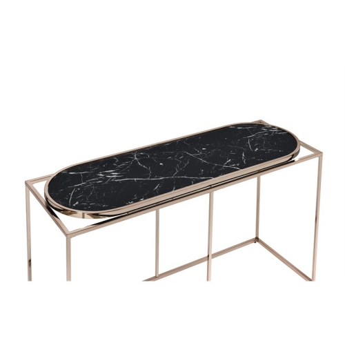 Furniture of America Abair Contemporary Metal Console Table in Black